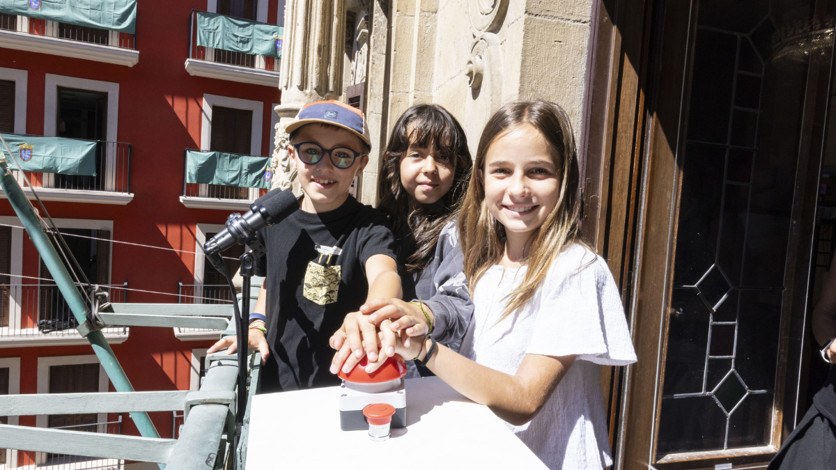 Pamplona vivirá su primer Chupinazo Txiki este viernes: tres estudiantes prenden la mecha a las 12:00 horas