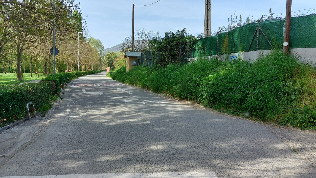 El Camino de Caparroso queda cortado al tráfico por obras de reurbanización